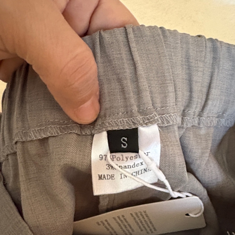 Chic Gray Women's Trousers - Picture 7 of 8